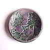 Purple woodland ceramic dish