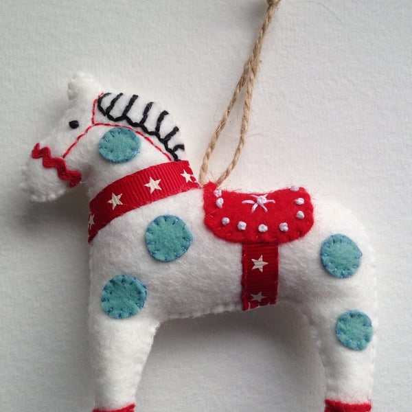 Christmas Dala HorseTree Decoration