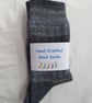 Hand-cranked Knitted Ribbed Wool Socks Size 4 to 5 - Image 5