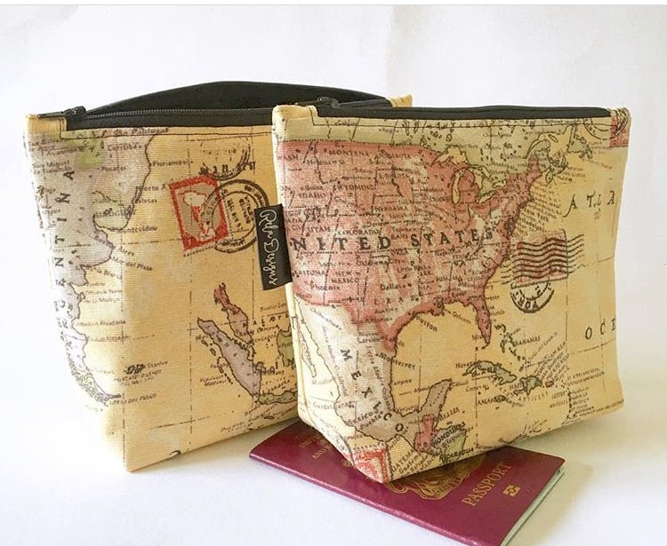 Maps toiletries bags 