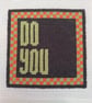 DO YOU Modern Needlepoint Chart PDF - Retro Checkered Tapestry Pattern