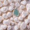 Ocean Sea Glass Framed With Fine Silver