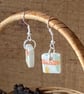 Handmade ceramic earrings square  - Image 2