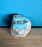 Mudlarked oyster and mother-of-pearl beaded brooch - handmade  - Image 3