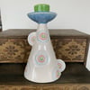 Handcrafted Ceramic Candle Holder with Intricate design