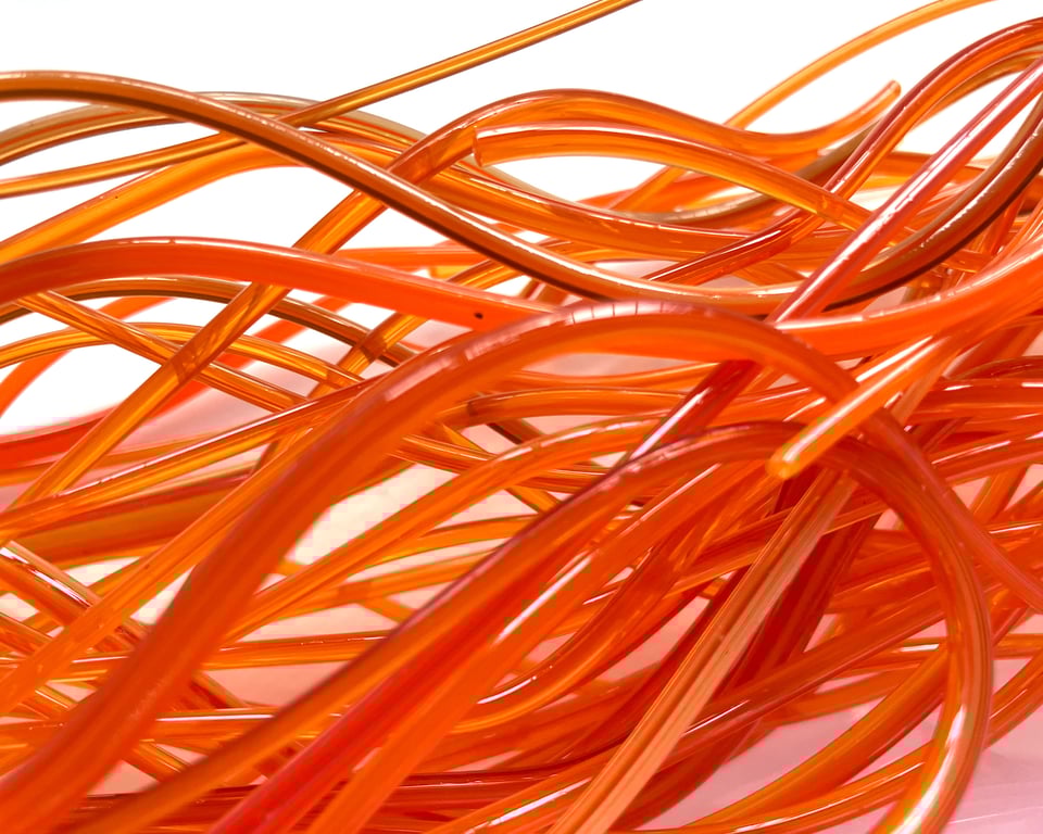 150g Orange Bullseye 90coe glass Vitrigraph stringers