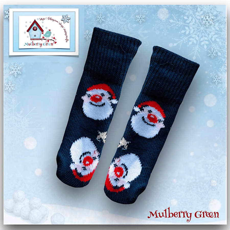 SALE ITEM - Santa Over the Knee Socks