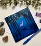 Blank Greetings Card, Midnight Blue