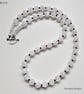 Designer White Crackle Quartz & Rhodolite Garnet Necklace  - Image 7