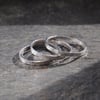 Silver rings, set of 3 stacking rings 