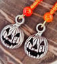 Halloween Earrings Twin Pack, Scary Silver Pumpkins, Trick Or Treat, Inc UK P&P - Image 5