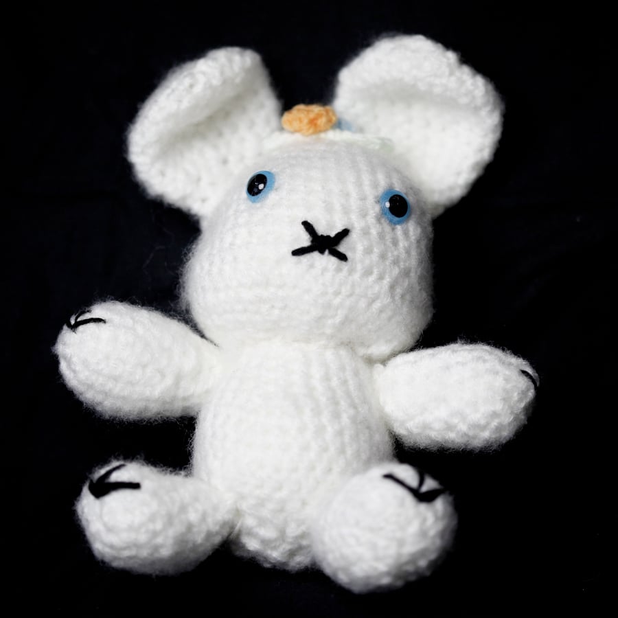 Lovely White Amigurumi Rabbit