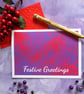 Purple Pines Vibrant Christmas Card - Image 1
