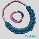 Handmade Recycled Cotton Necklace – Adjustable & Lightweight – Eco-Friendly