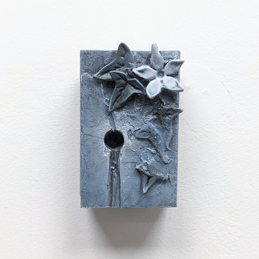 Fragments xx - small, haunting, ethereal ivy and keyhole sculpture