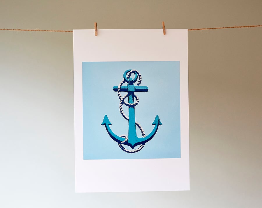 'Anchor' giclée print from an original screen print