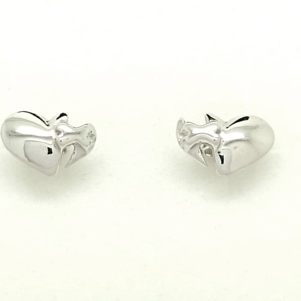 Sterling Silver Heart Earrings 