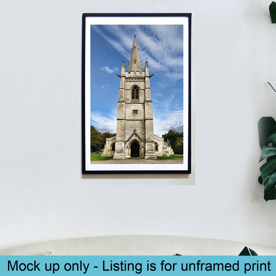 Perlethorpe church print