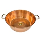 Vintage French Upcycled Copper Basin Sink for Bathroom, Cloakroom or Campervan