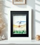 Sea Glass Seagull Picture, Quirky Coastal Wall Art, Handmade Beach Lover Gift - Image 3