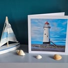 Talacre North Wales Quality Large Lighthouse Photographic Card Size 6" x 6"