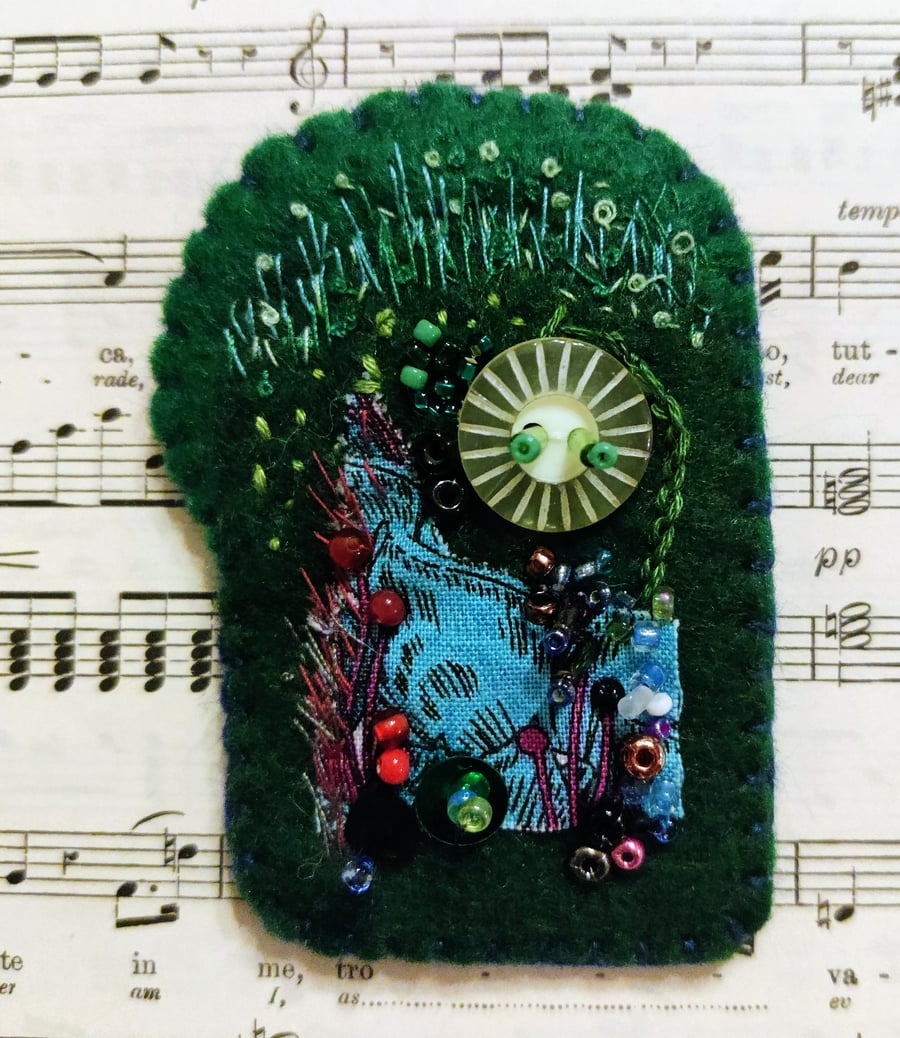 Felt Embroidered Brooch