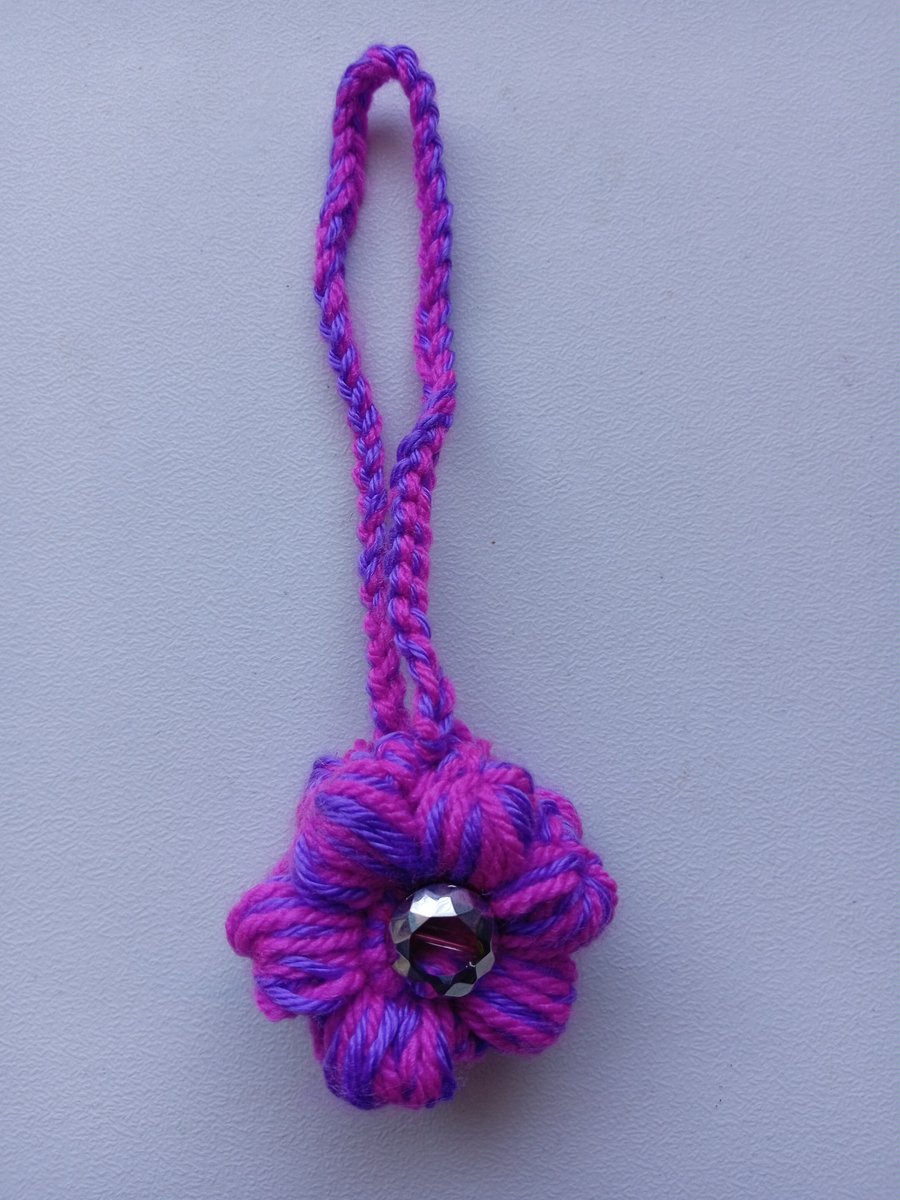 Vibrant beaded Bag Charm Trolley Token Keeper