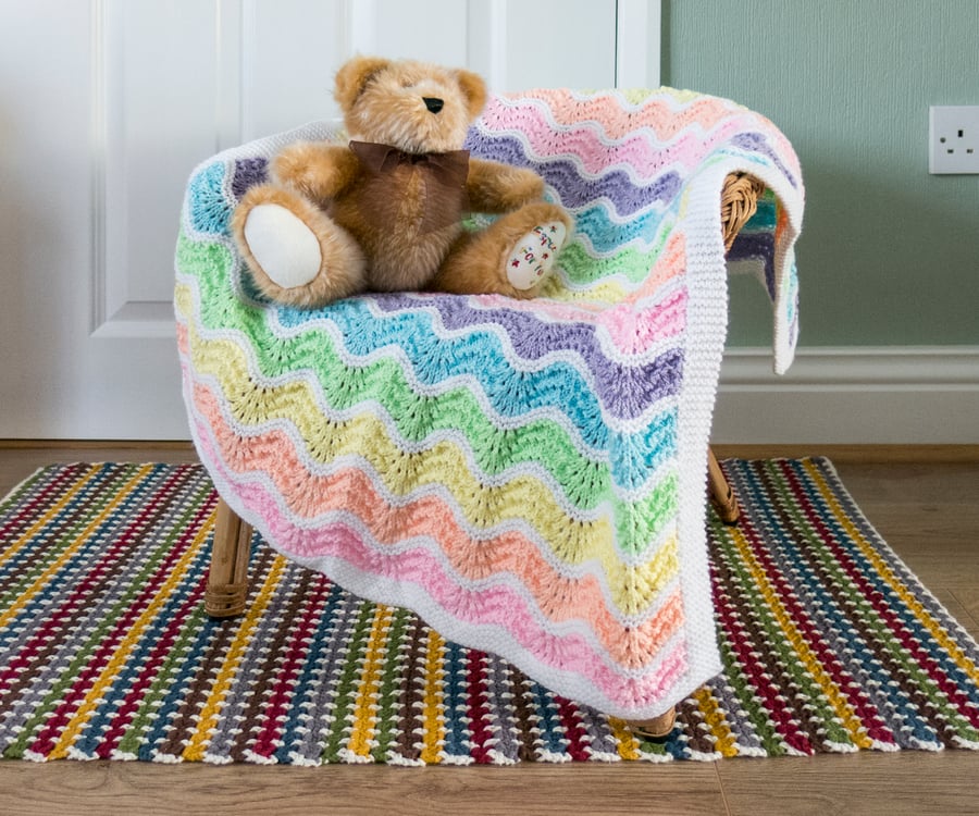 Baby Blanket. Rainbow.