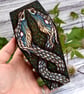 Twisted Dragons coffin shaped box. Pyrography with colour. - Image 1
