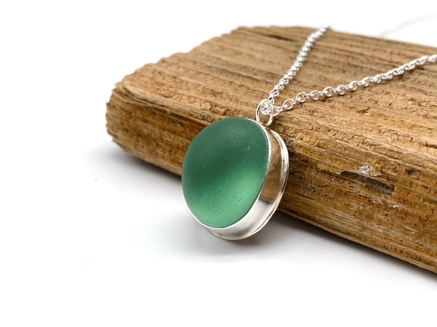 Gorgeous Green Sea Glass Necklace