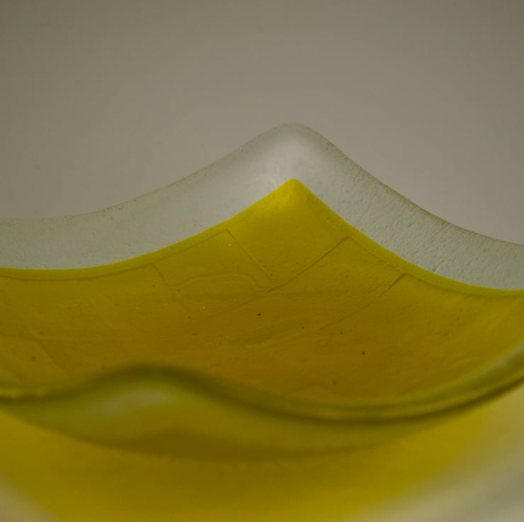 Optical illusion glass dish Folksy