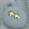 Brass and Sterling Silver Hammered Curved Disc Earrings