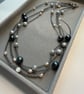 Handmade Pearl & Crystal Necklace – Mallorca & Freshwater Pearls - Image 3