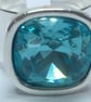 SWAROVSKI ELEMENTS RING silver plated base adjustable - Image 6