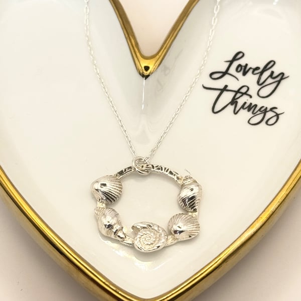 Fine Silver Sea Shell Pendant