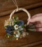 Mini dried flower handmade festive thistle wreath hanging - Image 3