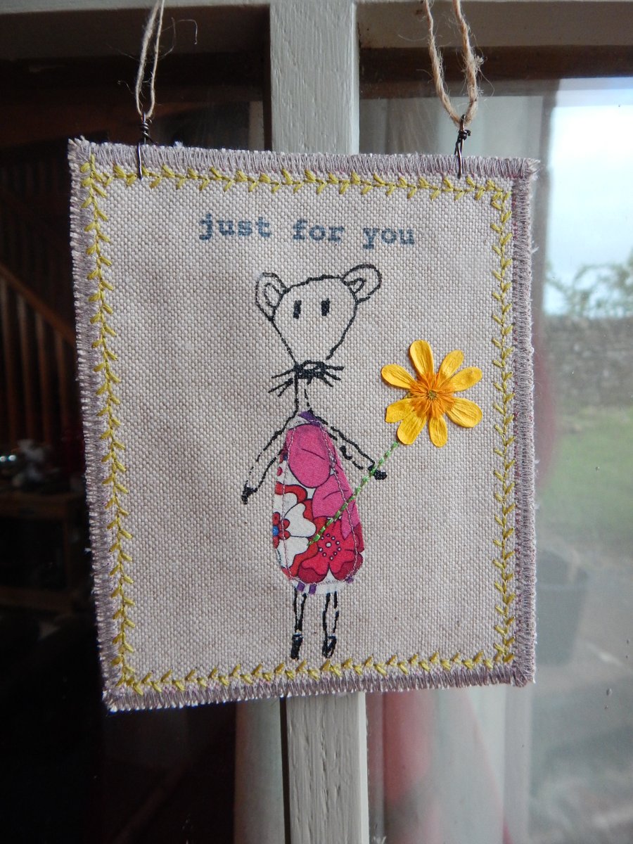 Muriel Mouse - just for you - hanger