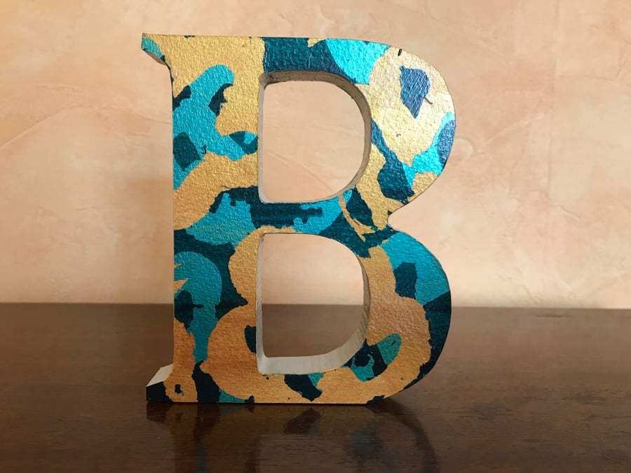 Wooden Letter -Custom Made Decorated Freestanding Wooden Letter