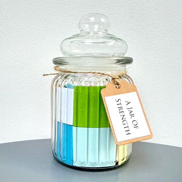 A Jar of Strength, 50 Quotes and Affirmations, Self Care Mental Health Gift 
