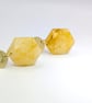 Radiant Sunburst Yellow Quartz Geometric dangle earrings  - Image 3