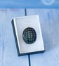 Beautiful dichroic fused glass pendant black peacock feather colours - Image 2