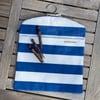 PEG BAG - blue and white stripes