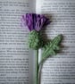 Thistle Flower Crochet Bookmark (purple colour palette) - Image 6