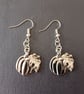 Silver dangle pumpkin earrings  - Image 1