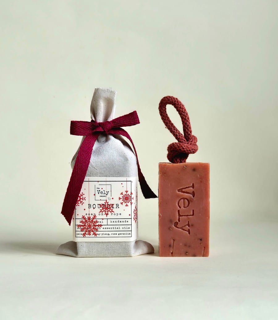 Natural Soap With Red French Clay, Geranium And Lavender “Boudoir" 