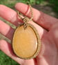 Orange Calcite Macrame Pendant  - Image 4