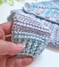 Newborn Crochet Baby Cardigan – Variegated Turquoise  - Image 4