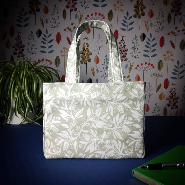 Wildflowers on Green - Mini Tote Bag
