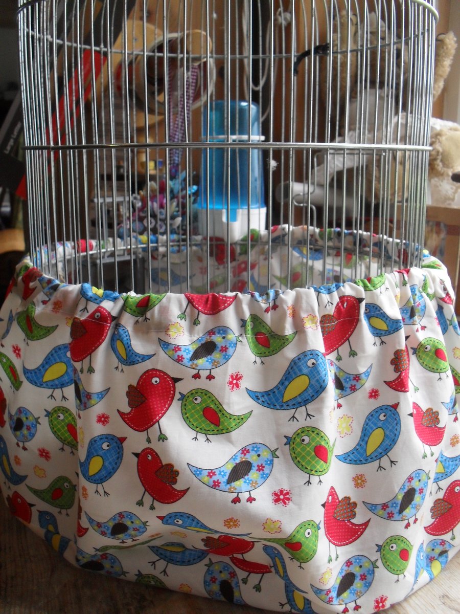 SMALL ROUND BIRD CAGE TIDY seed catcher cover