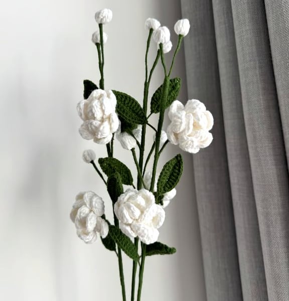 Crochet Jasmine,1 PCS White Jasmine Flower,Home Decor,Gift 
